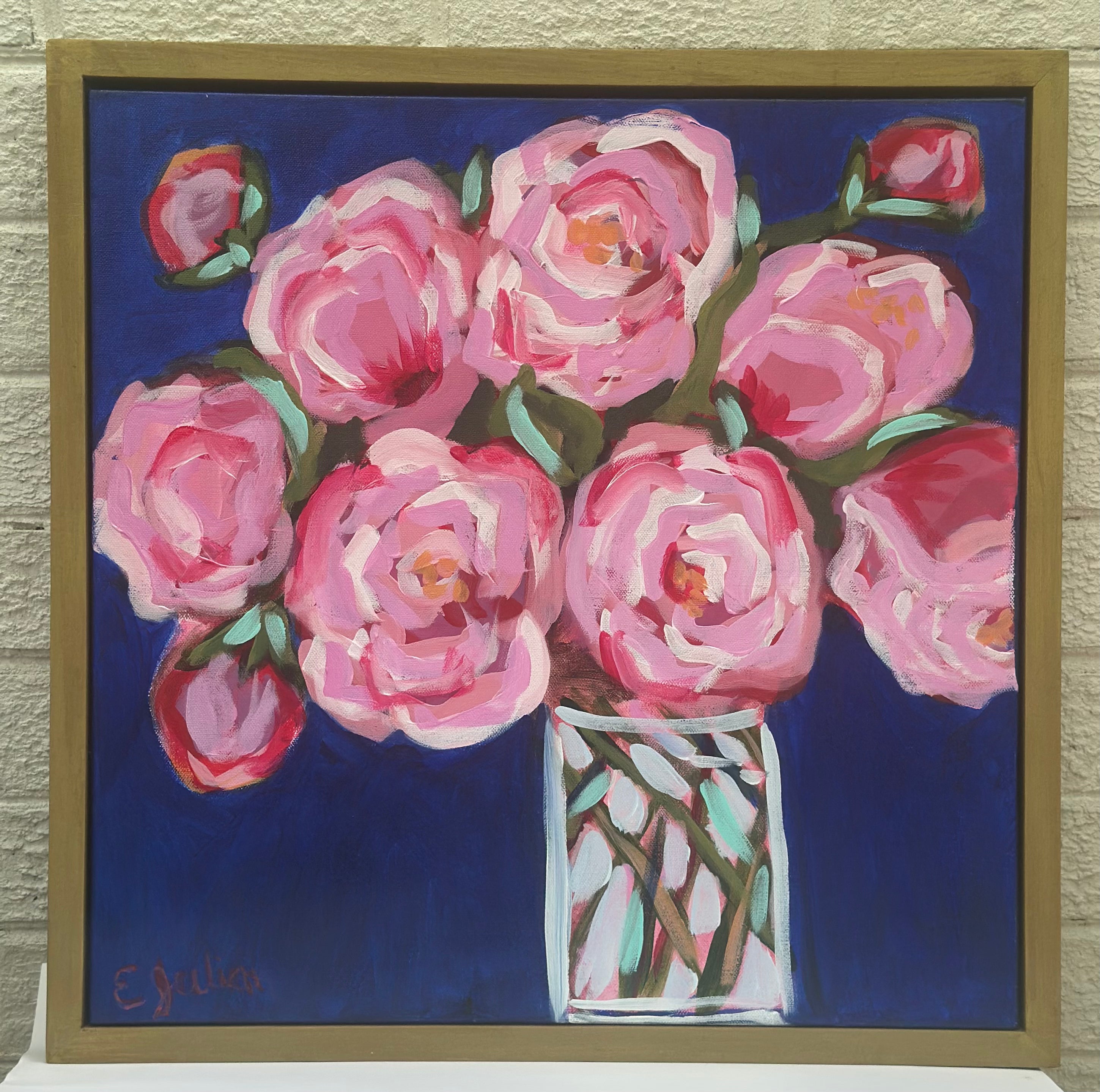 “Whispers of Pink”  20 x 20 acrylic painting on canvas
