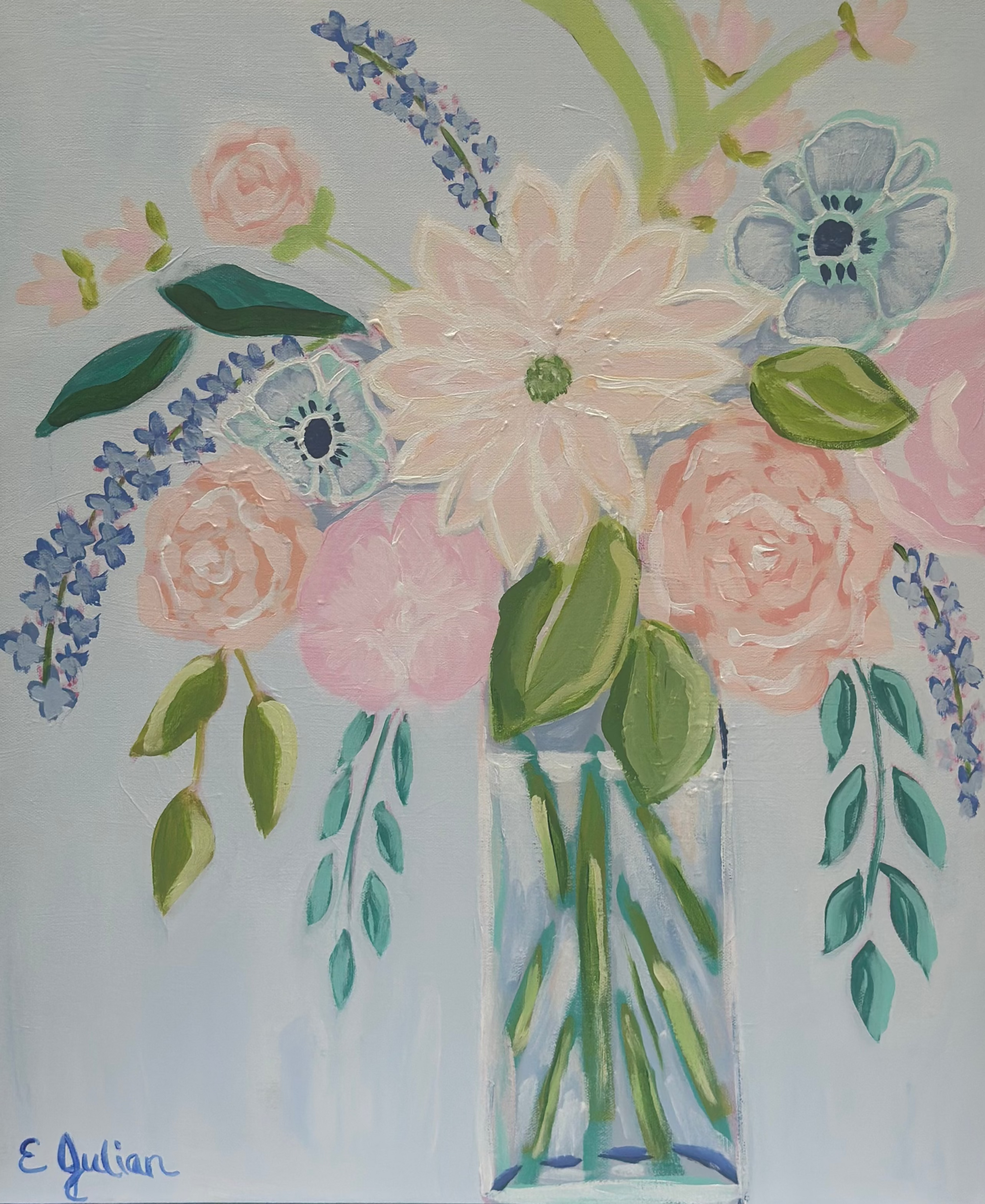 “Whimsical Blooms”.  20 x 24